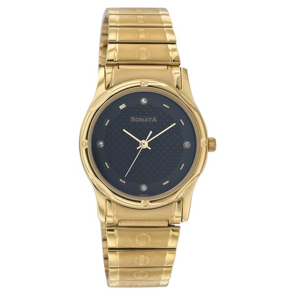 Sonata Quartz Analog Black Dial Strap Watch for Men - image number 0