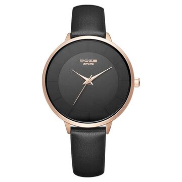 Poze by Sonata Quartz Analog Black Dial PU Leather Strap Watch for Women