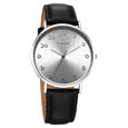 Sonata Regional Edition Hindi Quartz Analog Silver Dial Leather Strap Watch For Men