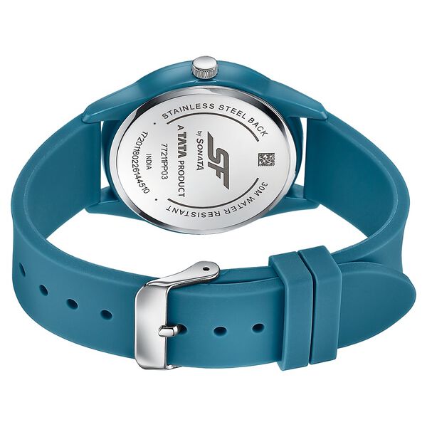 Sonata SF Field watch Quartz Analog Blue Dial Blue Silicone Strap Watch For Men - image number 5