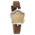 Sonata Utsav Beige Dial Beige Leather Strap Watch for Women - image number 0