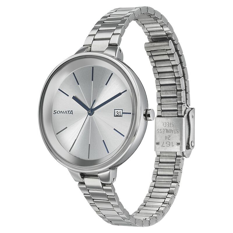 Sonata Mission Mangal Silver Dial Women Watch With Stainless Steel Strap - image number 1