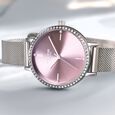 Sonata Poze Quartz Analog Black Dial Mesh Strap Watch for Women