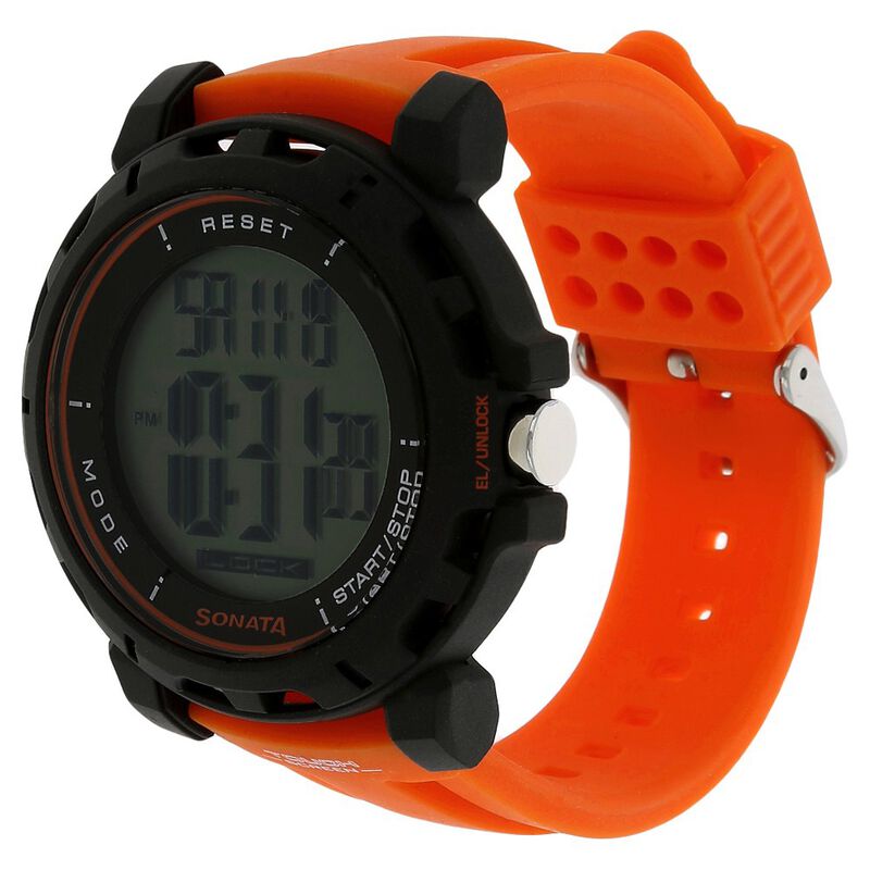 SF Digital Dial Silicone Strap Watch for Men - image number 1