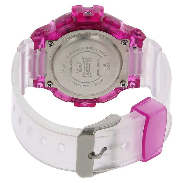 SF Digital Dial Plastic Strap Women Watch - image number 3