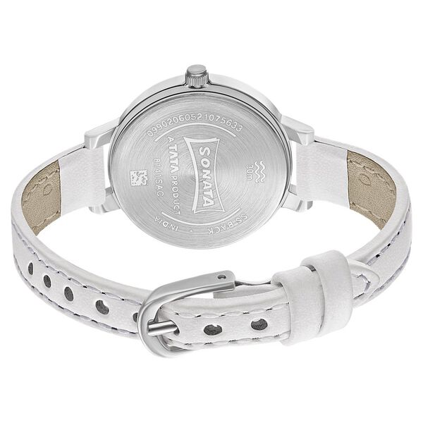 Sonata Unveil Blue Dial Women Watch With Leather Strap - image number 3