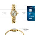 Poze Poze Quartz Analog Golden Dial Golden Metal Strap Watch For Women - image number 3