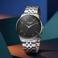 Poze By Sonata Quartz Analog Blue Dial Silver Metal Strap Watch For Men