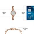 Poze Poze Quartz Analog White Dial Rose Gold Metal Strap Watch For Women - image number 3