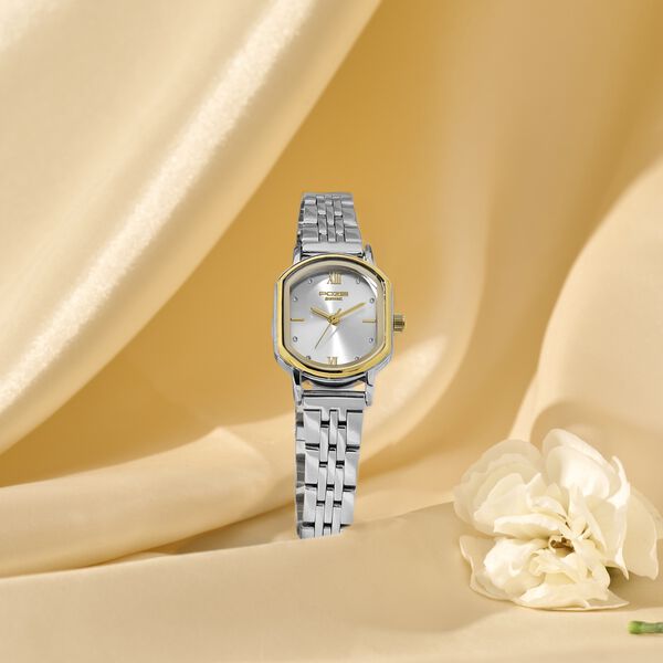 Poze By Sonata Quartz Analog Silver Dial Silver Stainless Steel Strap Watch For Women - image number 0