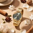 Poze By Sonata Quartz Analog Pink Dial Rose Gold Stainless Steel Strap Watch For Women