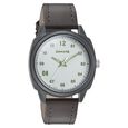 Sonata Quartz Analog Black Dial Leather Strap Watch for Men