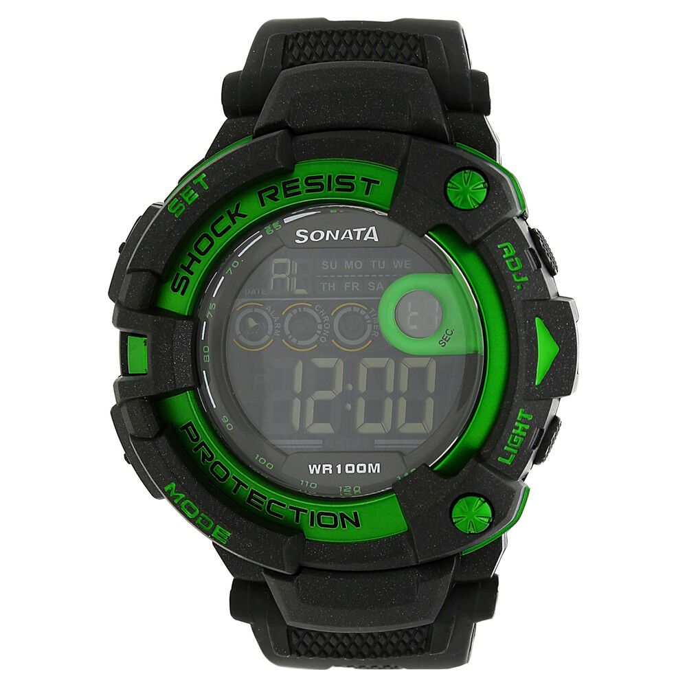 Buy Online SF Digital Dial Plastic Strap Watch for Men nm77010pp03 Sonata