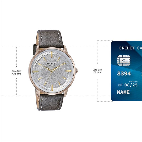 Sonata Poze Quartz Analog White Dial Leather Strap Watch For Men - image number 3