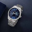 Sonata Quartz Analog Green Dial Silver Stainless Steel Strap Watch For Men
