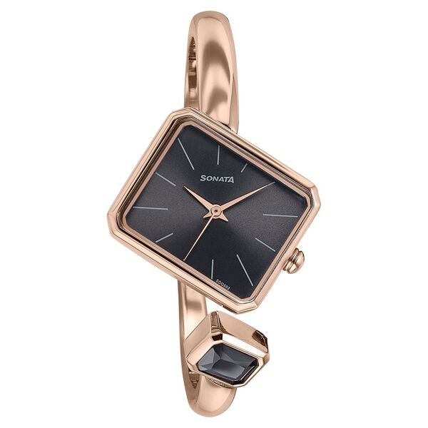 Sonata Wedding Edit Quartz Analog Black Dial Metal Strap Watch For Women - image number 2