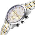 Sonata Summit Quartz Multifunction White Dial Two Toned Metal Strap Watch For Men - image number 4