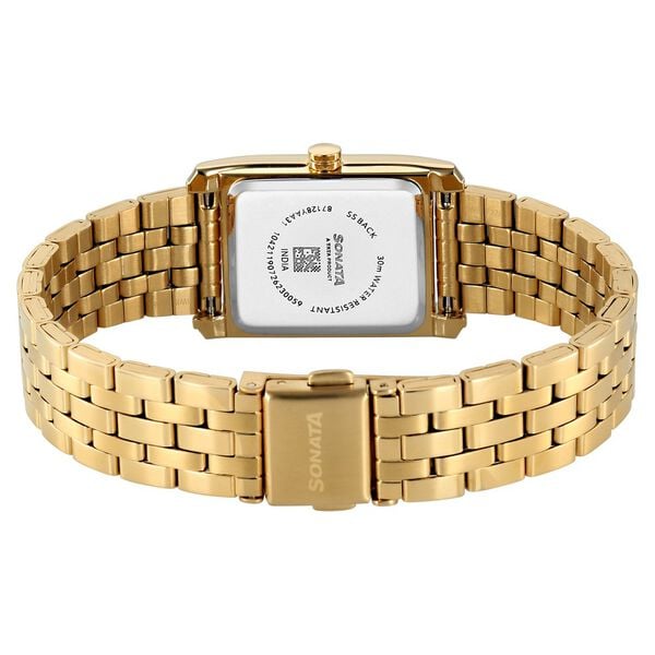 Sonata Celebration edit Quartz Analog Green Dial Golden Metal Strap Watch For Women - image number 6