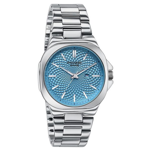 Sonata Poze Quartz Analog Blue Dial Silver Colour Stainless Steel Strap Watch For Men - image number 1
