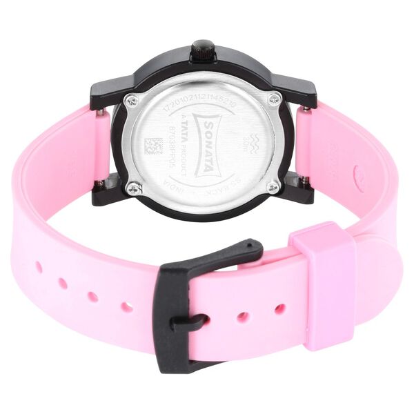 Sonata Pop Pink Dial Women Watch With Polyurethane Strap - image number 3