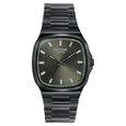 Poze Poze Quartz Analog Green Dial Grey Metal Strap Watch For Men - image number 1