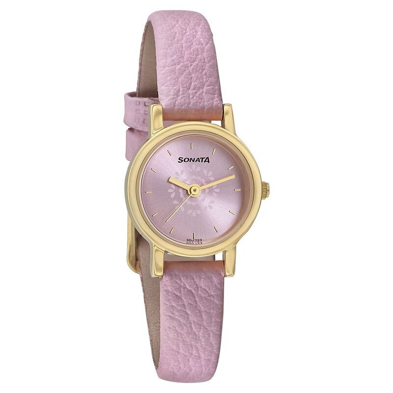 Buy Online Sonata Floral Folkart Pink Dial Women Watch With