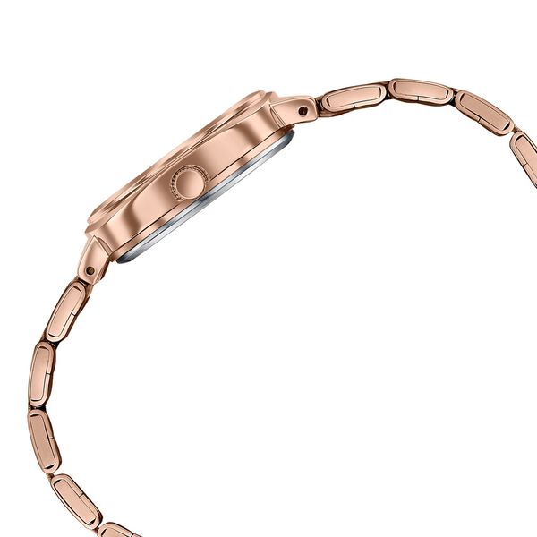 Poze By Sonata Quartz Analog Pink Dial Rose Gold Plated Stainless Steel Strap Watch For Women - image number 5
