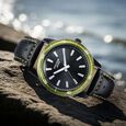 Poze By Sonata Quartz Analog Black Dial Two Toned Leather Strap Watch For Men - image number 0
