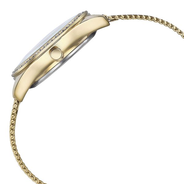 Sonata Poze Quartz Analog Mother of Pearl Dial Golden Color Stainless Steel Strap Watch For Women - image number 4