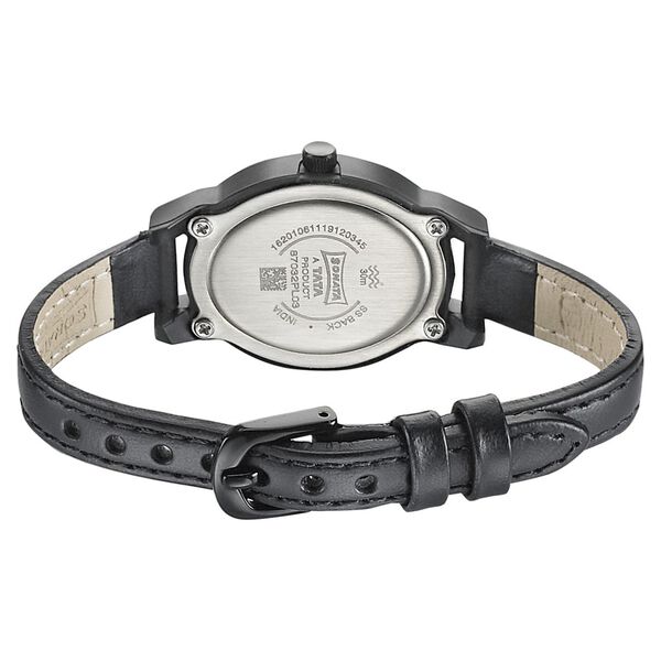 Sonata Essentials Black Dial Women Watch With Leather Strap - image number 3