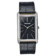 Sonata Ascent Black Rectangular Watch with Black Leather - image number 0