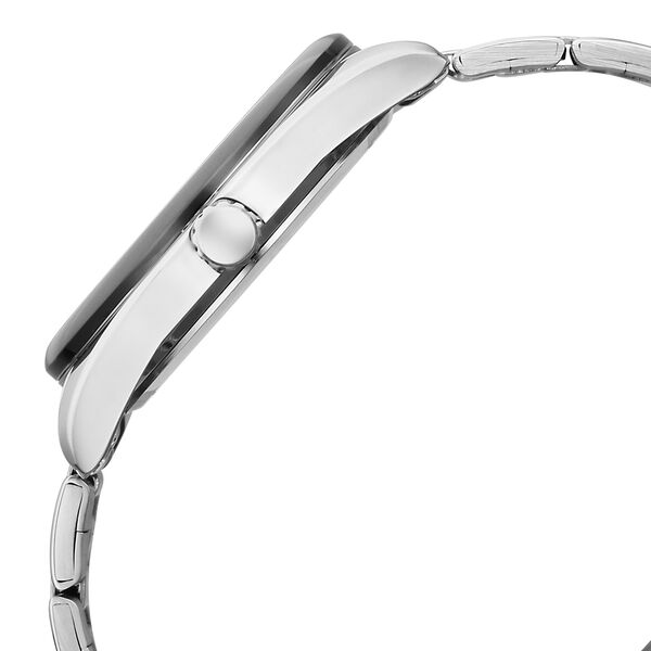 Poze By Sonata Quartz Analog Burgundy Dial Silver Stainless Steel Strap Watch For Men - image number 5