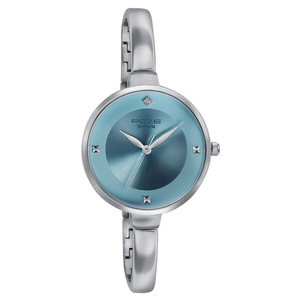 Poze by Sonata Quartz Analog Blue Dial Metal Strap Watch for Women - image number 1