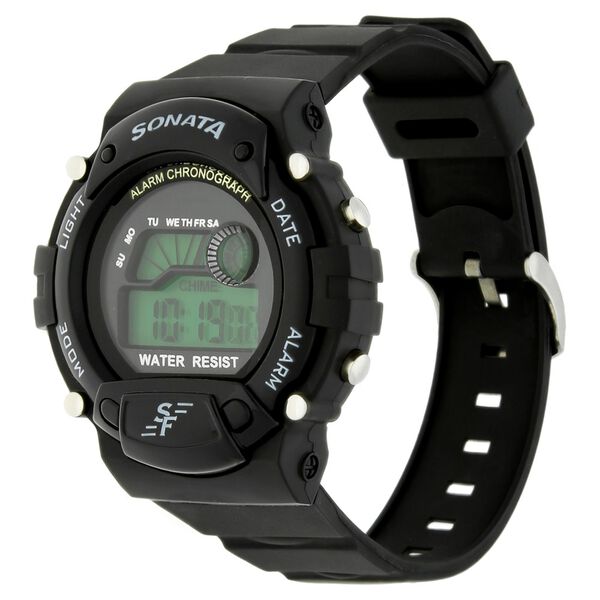 SF Digital Round Dial Plastic Strap Watch For Men - image number 1