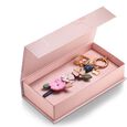 Key Chain Watch By Sonata Quartz Analog Rose Gold Dial Pink Leather Key Chain Strap Watch For Women - image number 4