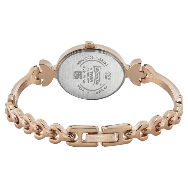 Sonata Blush Silver Dial Women Watch With Metal Strap - image number 3