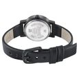 Sonata Onyx Black Dial Women Watch With Leather Strap - image number 3