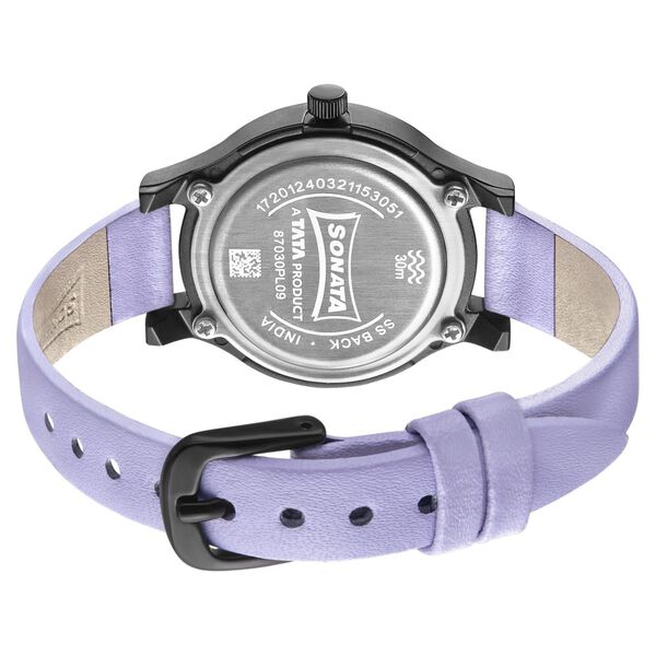 Sonata Play White Dial Women Watch With Leather Strap - image number 3