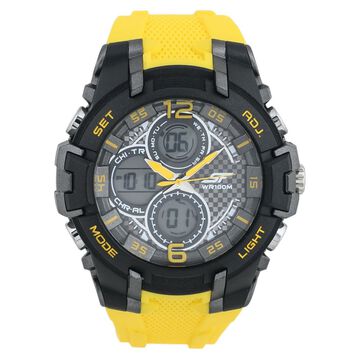 SF Nitro Quartz Analog Digital Dial PU Strap Watch for Men