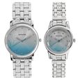 Sonata Quartz Analog Champagne Dial Metal Strap Watch for Couple