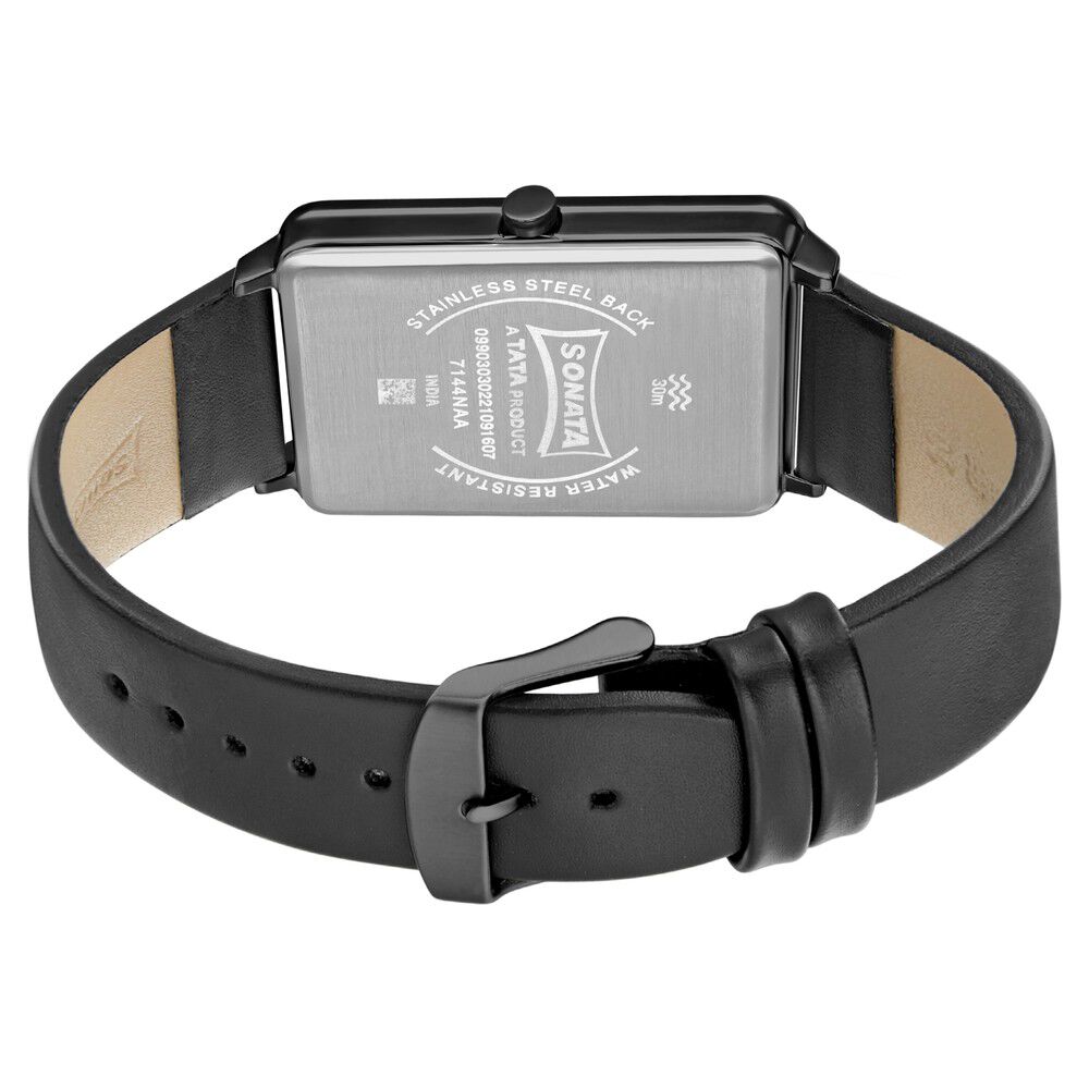 Buy Online Sonata Quartz Analog Leather Strap Watch for Men