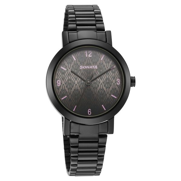 Sonata Ladies Essentials Grey Dial Stainless Steel Strap Watch for Women - image number 0