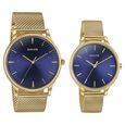 Sonata Modern Bandhan Quartz Analog Blue Dial Stainless Steel Strap Watch for Couple - image number 1
