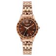 Sonata Poze Quartz Analog Brown Dial Rose Gold Metal Strap Watch For Women - image number 1