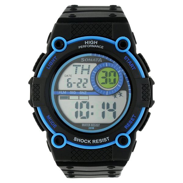 SF Digital Dial Black Plastic Strap Watch for Men - image number 0