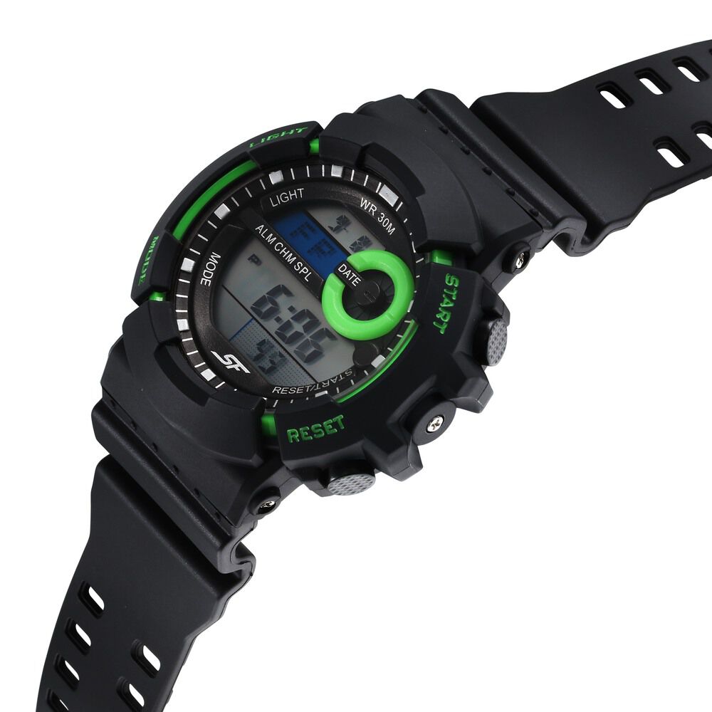 Buy Online SF Sporty Digital Black Dial Polyurethane Strap Watch for Men 77130pp04w Sonata