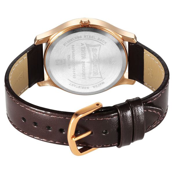 Sonata Quartz Analog with Day and Date Brown Dial Watch for Men - image number 3