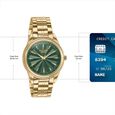 Poze By Sonata Quartz Analog Green Dial Gold Metal Strap Watch For Men - image number 3
