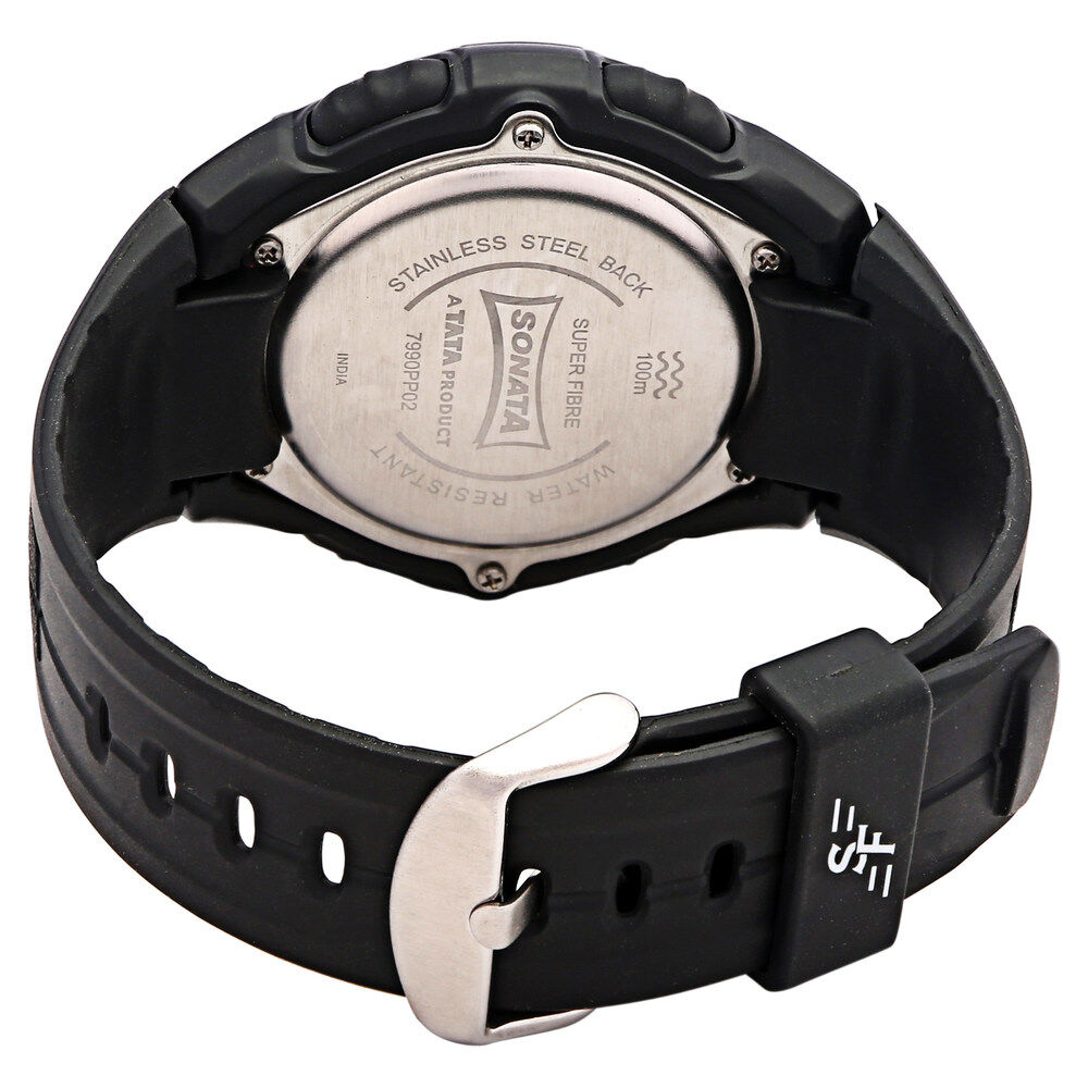 Buy Online SF Digital Dial Plastic Strap Watch for Men nf7990pp02j Sonata