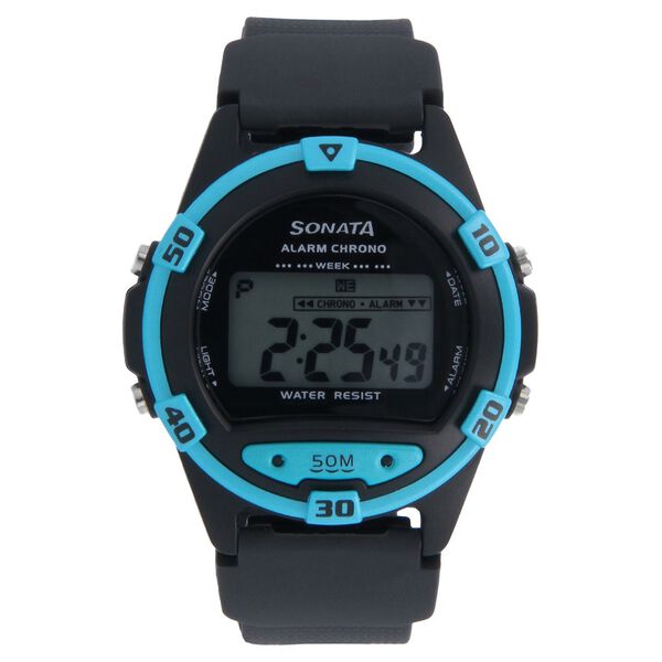 SF Digital Dial Black Plastic Strap Watch for Men - image number 0